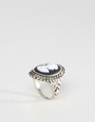 Asos Cameo Ring - Gray