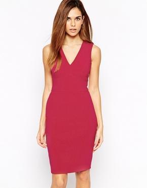Warehouse Body-conscious Dress - Berry