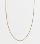 Asos Design 14k Gold Plated Necklace With Mini Rope Chain Design