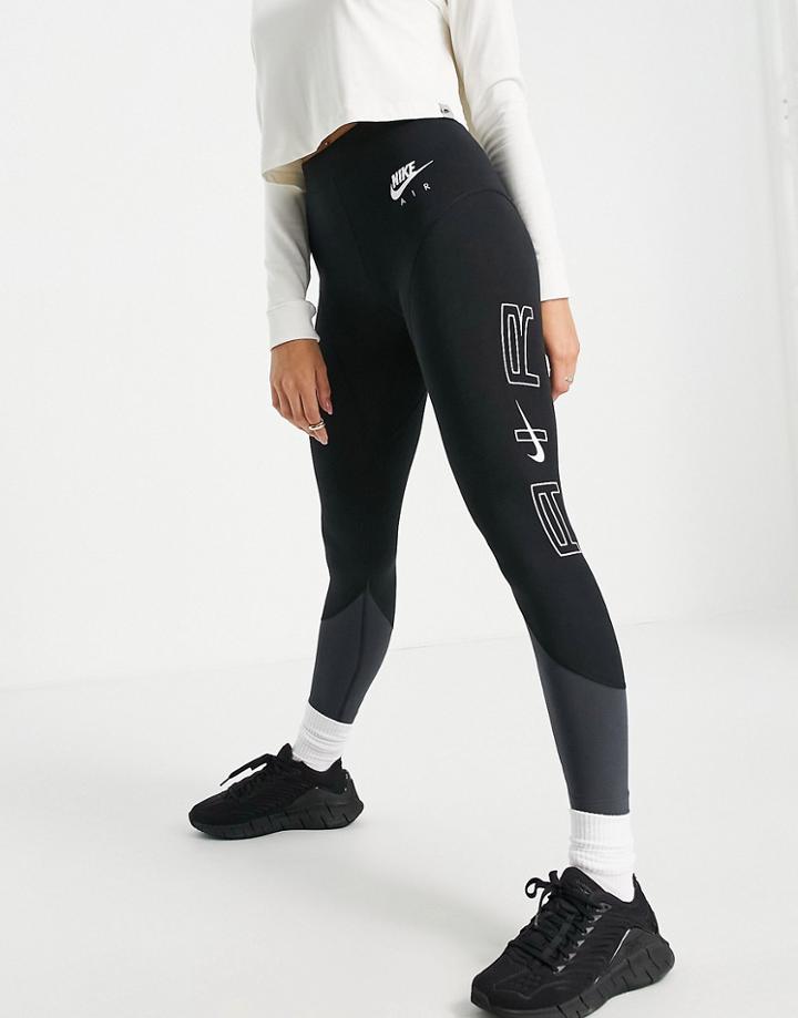 Nike Air High Waisted Leggings In Black