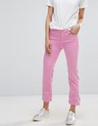 Mango Button Detail Jeans - Pink