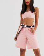 Asos Design Utility And Text Webbing Waist And Hip Belt In Black