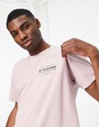 New Look Oversized T-shirt With Chest Print In Pink