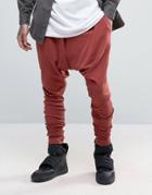 Sixth June Slouchy Skinny Joggers With Drop Crotch - Pink