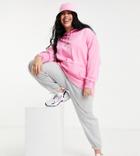 Asos Design Curve Organic Cotton Super Oversized Boyfriend Hoodie In Pink