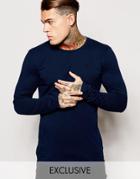 Religion Jersey Long Sleeve Top - Navy