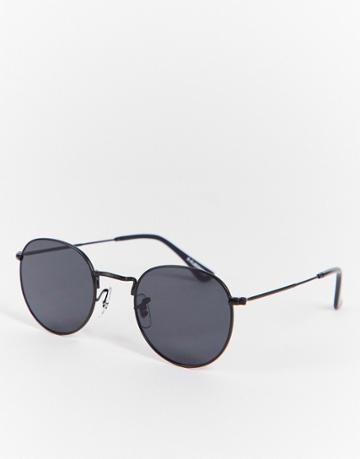 A.kjaerbede Hello Unisex Round Sunglasses In Black