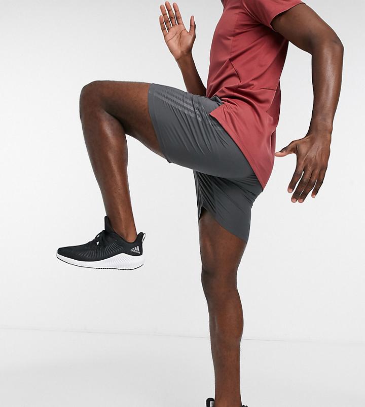 Adidas Training Aero 3s Shorts In Gray-green