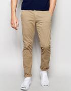 Selected Homme Skinny Fit Stretch Chinos In Sand-beige