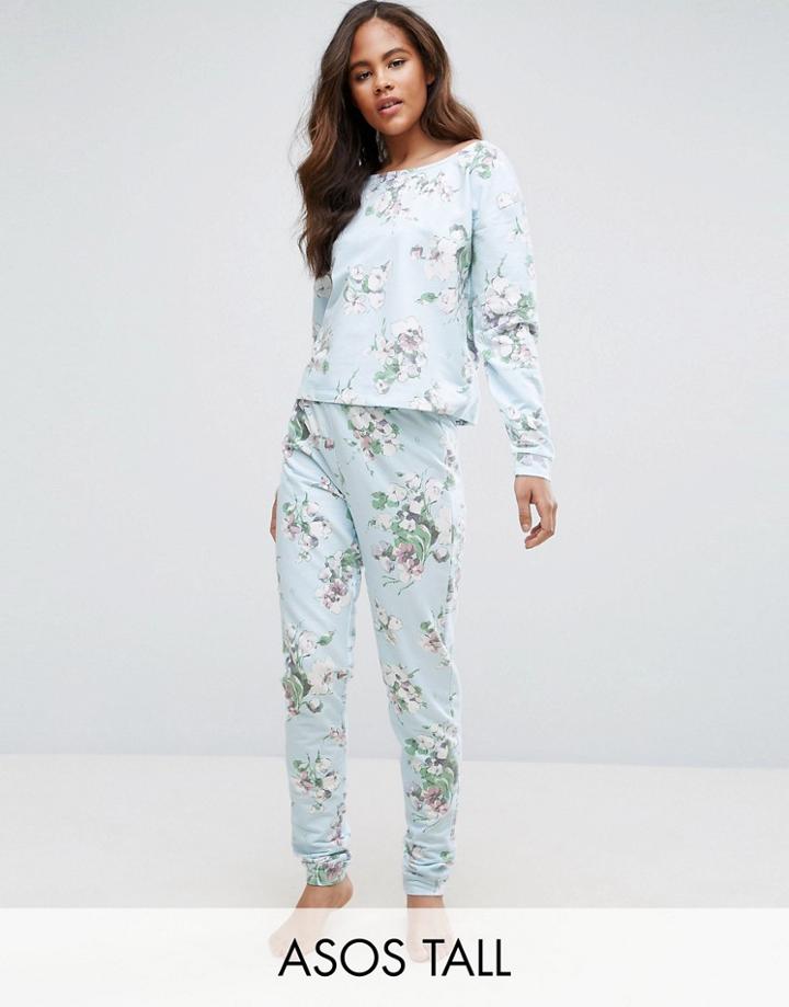 Asos Tall Lounge Pretty Floral Jogger - Multi