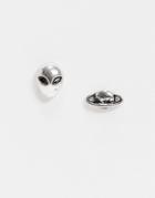 Status Syndicate Alien Stud Earrings-silver