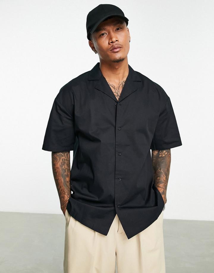 Dr Denim Revere Shirt In Black