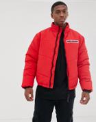 Religion Puffer Jacket With Pockets In Red