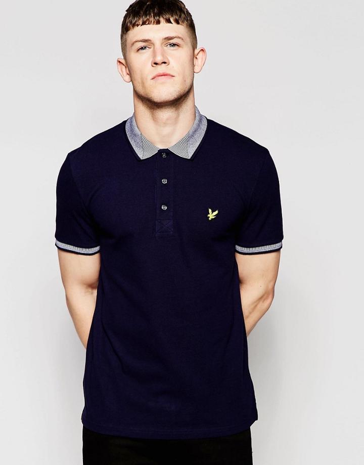 Lyle & Scott Oxford Collar Polo Shirt - Navy