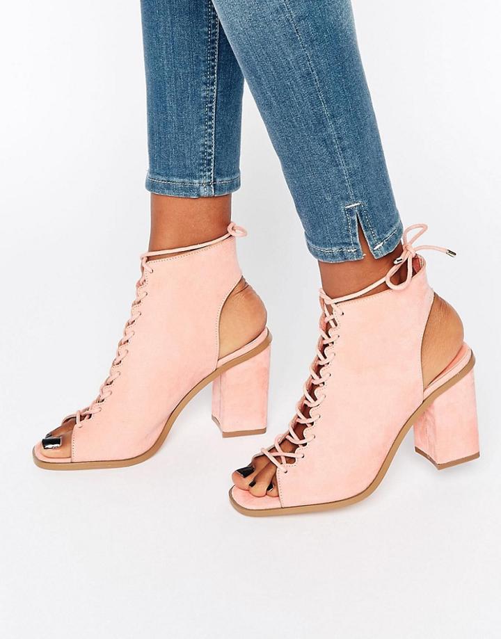 Asos Tozo Lace Up Sandals - Pink
