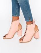 Asos Tozo Lace Up Sandals - Pink