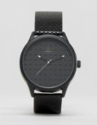 Asos Watch With Perforations In Black - Black