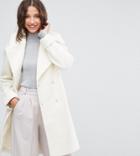 Asos Tall Coat In Oversized Fit With Turn Back Cuff - Beige