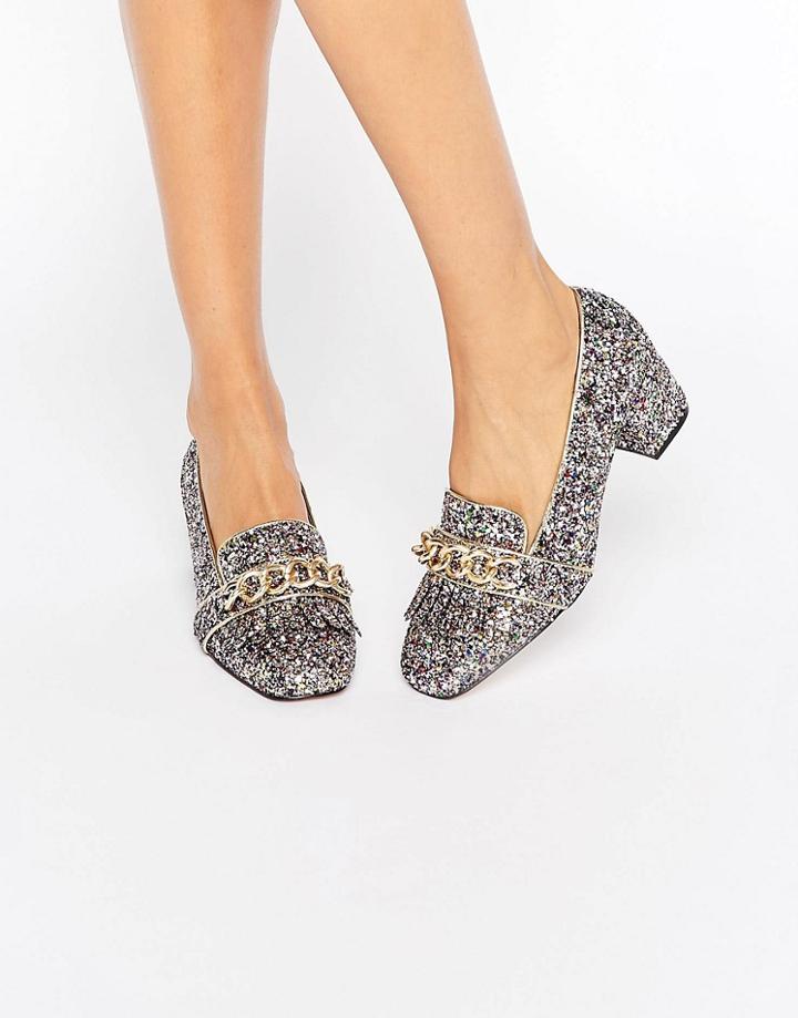 Asos Symbolic Heeled Loafers - Multi