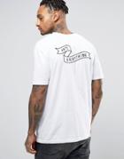 Antioch Anti Everything Embroidered Chest Logo T-shirt - White