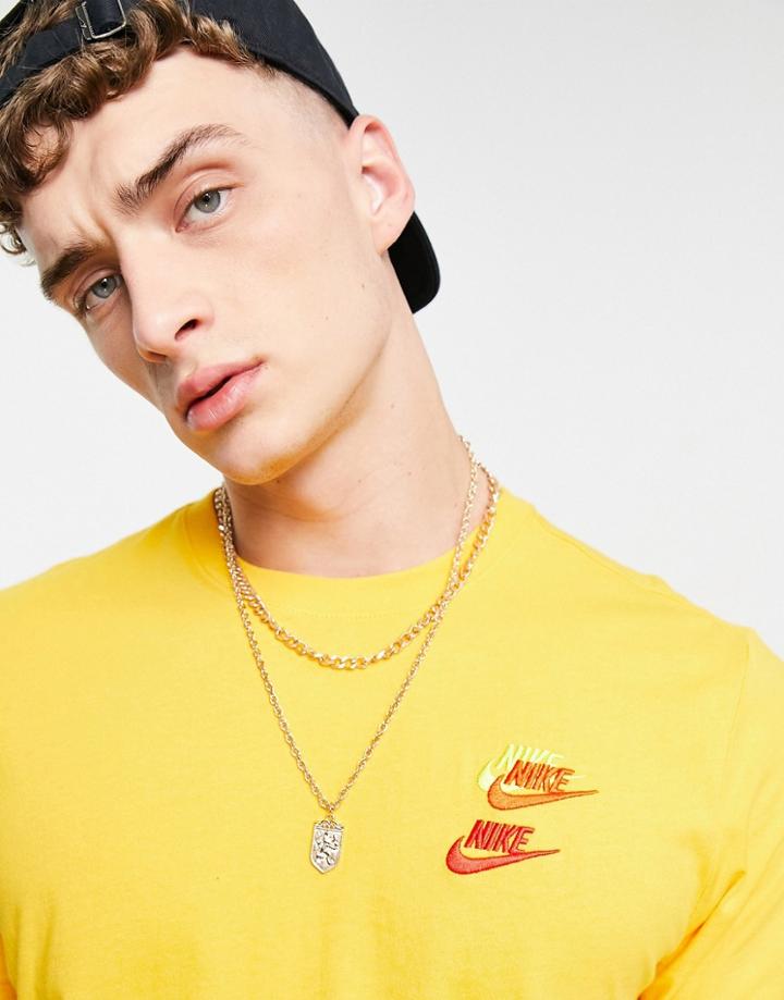 Nike Multi Futura T-shirt In Yellow