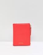 Monki Faux Leather Fold Wallet In Red - Black