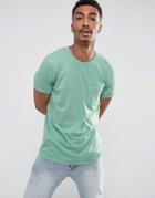 Abercrombie & Fitch Pocket T-shirt Slim Fit Garment Dye In Green - Green