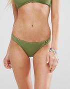 Seafolly Rouleau Brazilian Bikini Bottom - Green