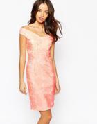 New Look Off The Shoulder Lace Bardot Dress - Pink