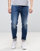 Love Moschino Regular Fit Mid Wash Blue Jeans - Blue