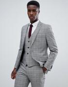 French Connection Heritage Prince Of Wales Check Slim Fit Suit Jacket