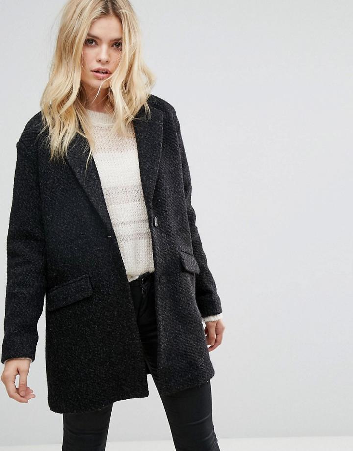 Only Oversized Wool Coat - Gray