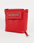 Love Moschino Logo Backpack In Red