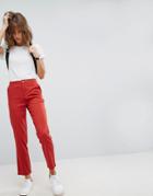 Asos Chino Pants In Red - Red