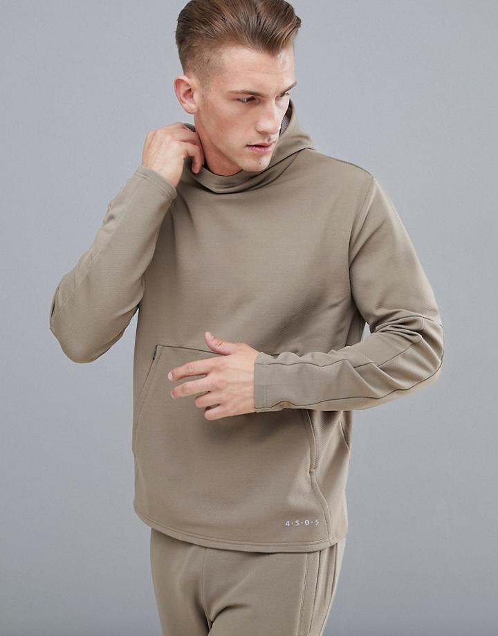Asos 4505 Sweatshirt With Cut & Sew - Beige