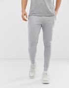 Asos Design Skinny Sweatpants In Light Gray - Gray