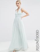 Asos Petite Wedding Hollywood Maxi Dress - Blue