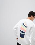 Adidas Originals Hza Valley Sweat With Back Print In White Dn9088 - White