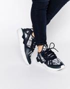 Adidas Originals Tubular Runner Black Print Sneakers - Black