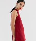 River Island Halter Neck Top In Red - Red