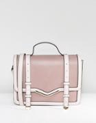 Asos Color Block Satchel Bag - Pink