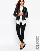 Asos Tall Ankle Length Stretch Skinny Pants - Black