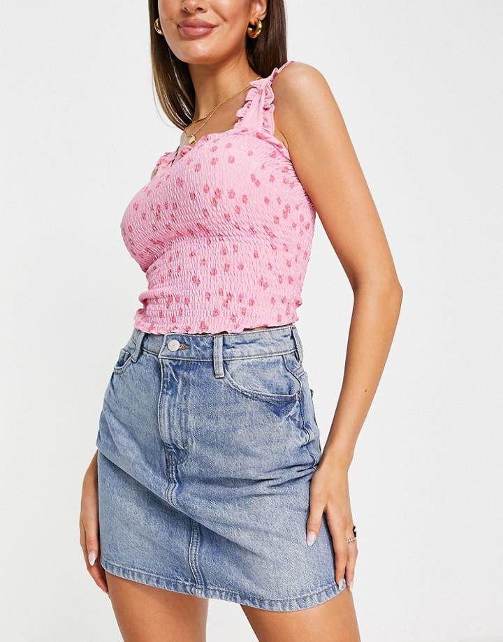 New Look Denim Mini Skirt In Mid Blue
