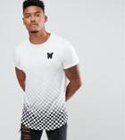 Good For Nothing Muscle T-shirt In White With Checkerboard Fade Exclusive To Asos - White
