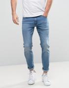 Celio Jeans In Skinny Fit Vintage Wash - Blue