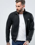 Fred Perry Sports Authentic Track Jacket In Black - Black