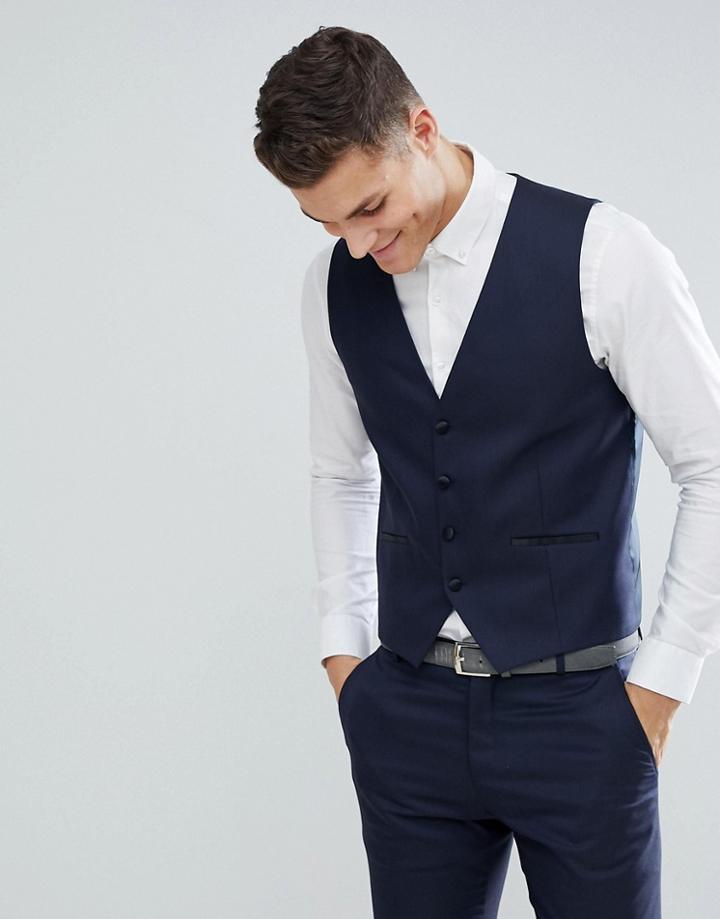 Selected Homme Tux Vest - Navy