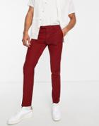 Twisted Tailor Suit Pants In Rust Brown