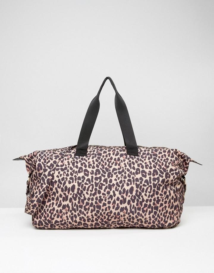 Asos Lifestyle Slouchy Leopard Carryall - Multi