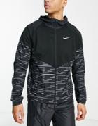 Nike Therma-fit Repel Run Division Miler Full-zip Running Jacket In Black